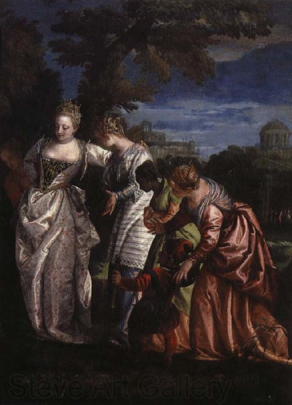 Paolo Veronese faraos dotter moses hittas i vassen